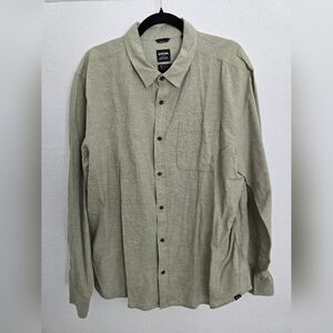 Prana Olive Green Button-Up Shirt